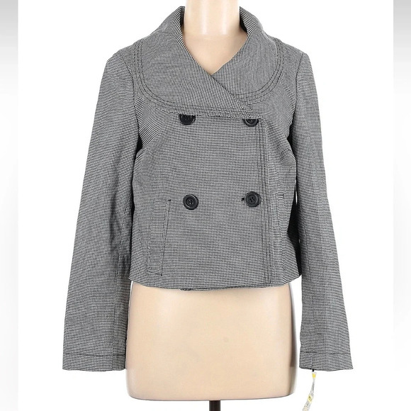 INC INTERNATIONAL CONCEPTS Black & White Houndstooth Blazer Jacket Size Medium - Picture 1 of 3